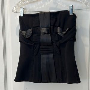 Black Bustier with satin detail